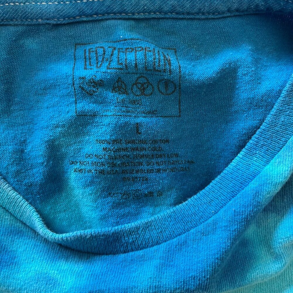 Led Zeppelin Shirt Mens Tee L Tie Dye Colorful Retro Band 1975 Icarus - Picture 6 of 6